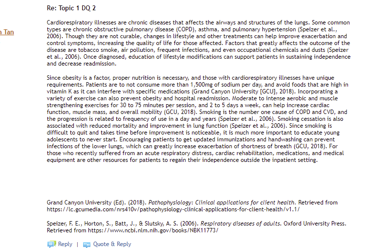 NRS-410V GCU Week 1 Cardiorespiratory Complexities 