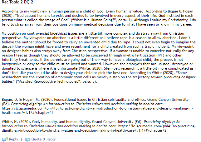 The post includes a case study: fetal abnormality gcu, and discussions on the Christian concept of the imago Dei, and what value does a human person have? How does your position affect your stance on controversial bioethical issues, such as abortion, designer babies, and stem cell research?