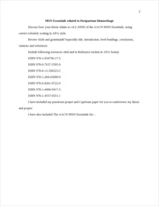 msn essentials related to postpartum hemorrhage – page 2
