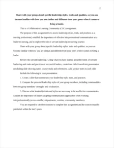 share with your group about specific leadership styles – page 2