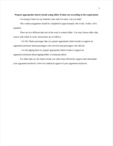 prepare appropriate charts/visuals using either of data sets according to the requirement – page 2