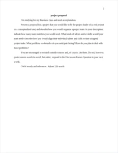 project proposal – page 2
