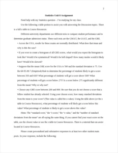 statistics unit 8 assignment – page 2