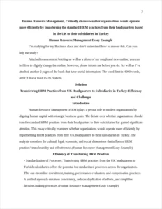 Human Resource Management Essay Example – page 2