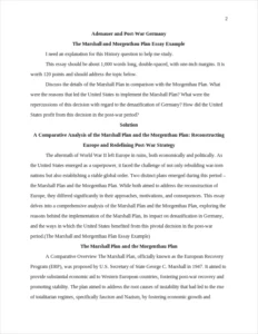 The Marshall and Morgenthau Plan Essay Example – page 2