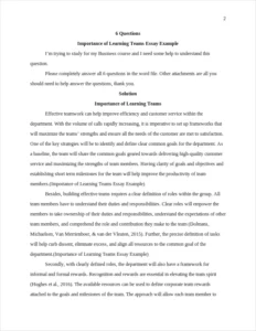 Importance of Learning Teams Essay Example – page 2