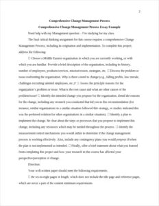 Comprehensive Change Management Process Essay – page 2