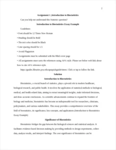 Introduction to Biostatistics Essay Example – page 2