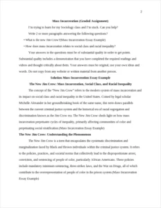 Mass Incarceration Essay Example – page 2