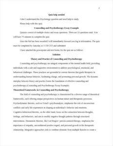 Counseling and Psychotherapy Essay Example – page 2
