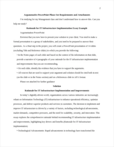 Rationale for IT Infrastructure Implementation – page 2