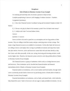Role of Banks in Monetary Systems Essay Example – page 2