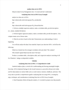 Analyzing Data Sets in SPSS Essay Example – page 2