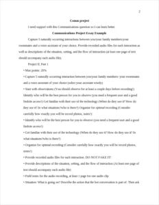 Communications Project Essay Example – page 2