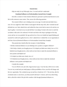 Emotional Influence on Professionalism Journal – page 2