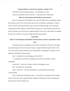 Cash Retention and Dividend Announcement – page 2