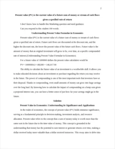 Understanding Present Value Formulae in Economics – page 2