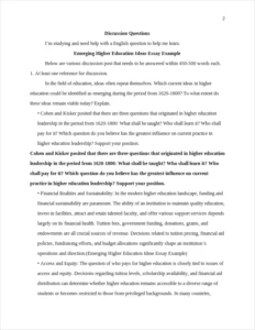 Emerging Higher Education Ideas Essay Example – page 2