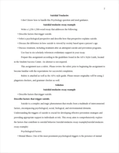 Suicidal tendacies essay example – page 2