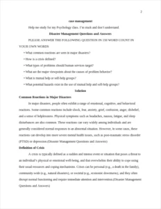 Disaster Management Questions and Answers – page 2