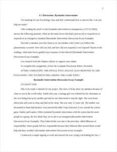 Bystander Intervention Discussion Essay Example – page 2