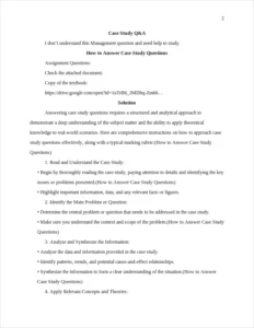 How to Answer Case Study Questions – page 2