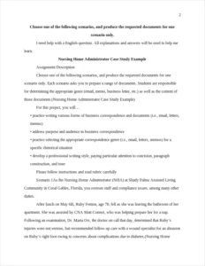 Nursing Home Administrator Case Study Example – page 2