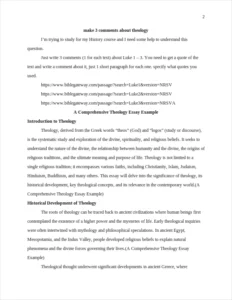 A Comprehensive Theology Essay Example – page 2