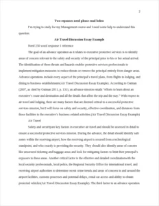 Air Travel Discussion Essay Example – page 2