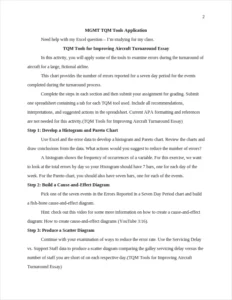TQM Tools for Improving Aircraft Turnaround Essay – page 2