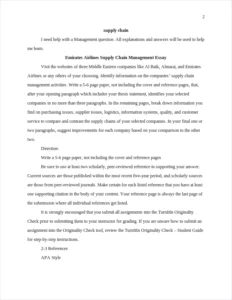Emirates Airlines Supply Chain Management Essay – page 2