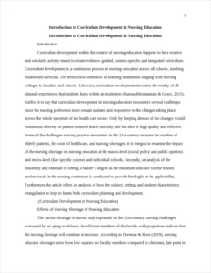 Curriculum Development in Nursing Education – page 2