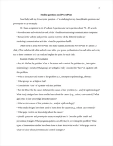 Health questions and powerpoint essay example – page 2