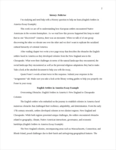 English Settlers in America Essay Example – page 2