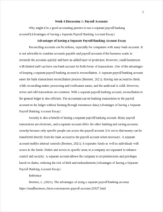 having a Separate Payroll Banking Account – page 2