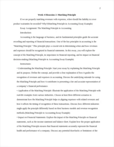 Matching Principle in Accounting Essay Example – page 2