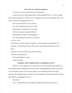 Thesis on Immigration to the US – page 2