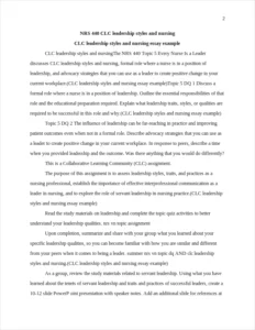 CLC leadership styles and nursing essay example – page 2