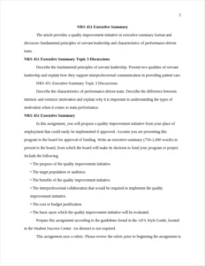 nrs 451 executive summary – page 2