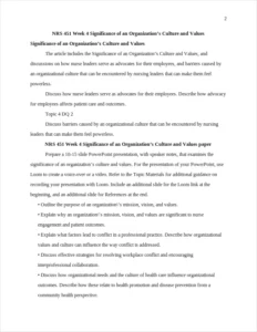 Significance of an Organization's Culture and Values – page 2