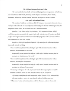Case Study on Death and Dying – page 2