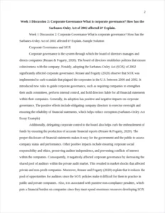 Sarbanes-Oxley Act Essay Example – page 2