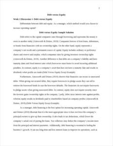 Debt Versus Equity Essay-Example – page 2