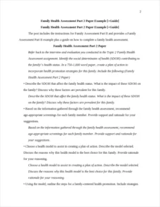 Family Health Assessment Part 2 Paper – page 2