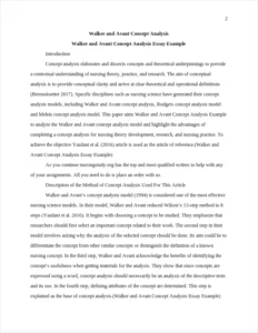 Walker and Avant Concept Analysis Essay Example – page 2