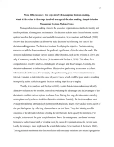 Managerial decision-making Steps Essay-Sample – page 2