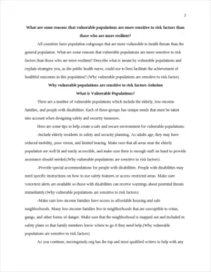 Why vulnerable populations are sensitive to risk factors – page 2