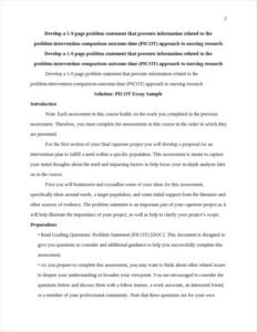PICOT Essay Sample – page 2