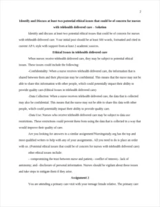 Ethical Issues in telehealth delivered care – page 2