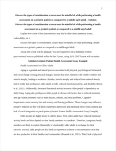 Geriatric Patient Health Assessment Essay Example – page 2